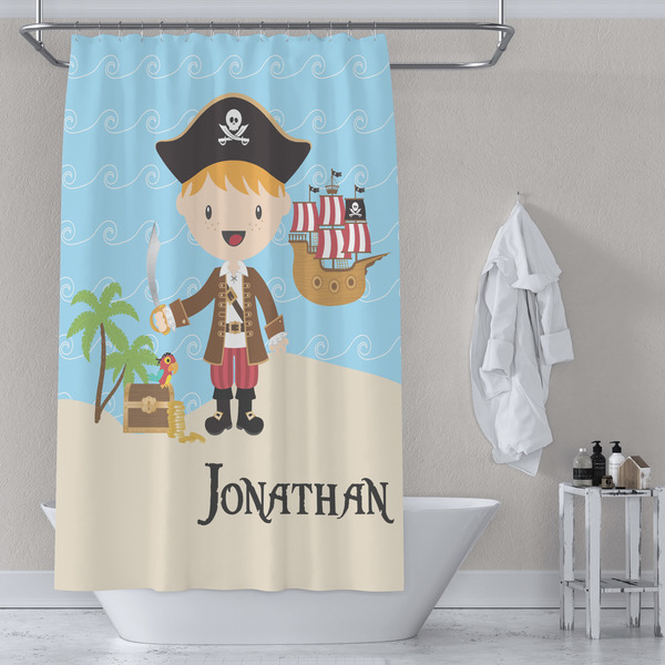 Pirate Scene Shower Curtain Lifestyle