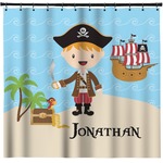 Pirate Scene Shower Curtain - Custom Size (Personalized)