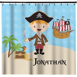 Pirate Scene Shower Curtain - Custom Size (Personalized)