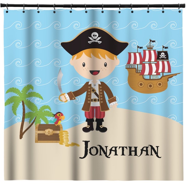 Custom Pirate Scene Shower Curtain - Custom Size (Personalized)