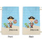 Pirate Scene Small Laundry Bag - Front & Back View
