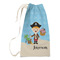Pirate Scene Small Laundry Bag - Front View