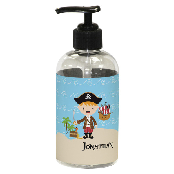 Custom Pirate Scene Plastic Soap / Lotion Dispenser (8 oz - Small - Black) (Personalized)