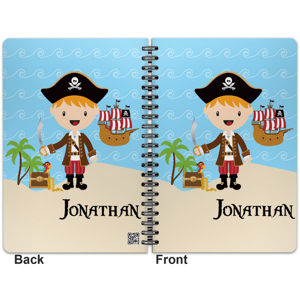 Pirate Scene Spiral Journal 7 x 10 - Apvl