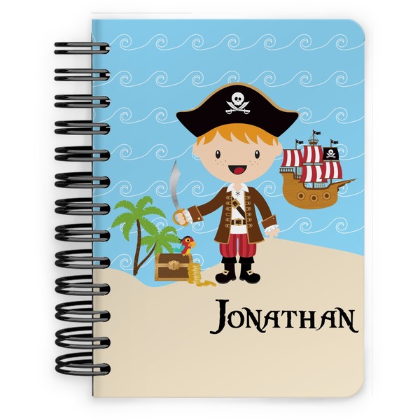Custom Pirate Scene Spiral Notebook - 5x7 w/ Name or Text