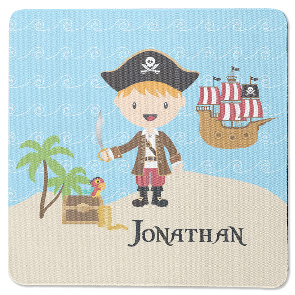 Pirate Scene Square Coaster Rubber Back - Single