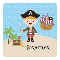 Pirate Scene Square Decal - XLarge (Personalized)