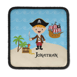 Pirate Scene Iron On Square Patch w/ Name or Text
