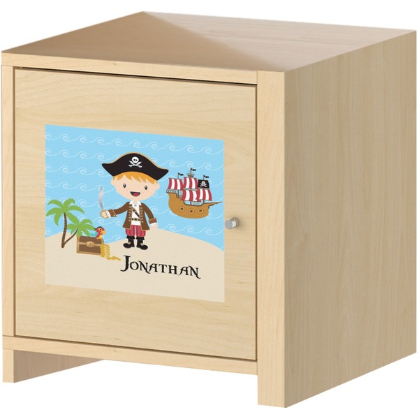 Pirate Scene Square Wall Decal on Wooden Cabinet