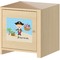 Pirate Scene Square Wall Decal on Wooden Cabinet