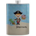 Pirate Scene Stainless Steel Flask (Personalized)