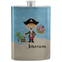 Pirate Scene Stainless Steel Flask (Personalized)