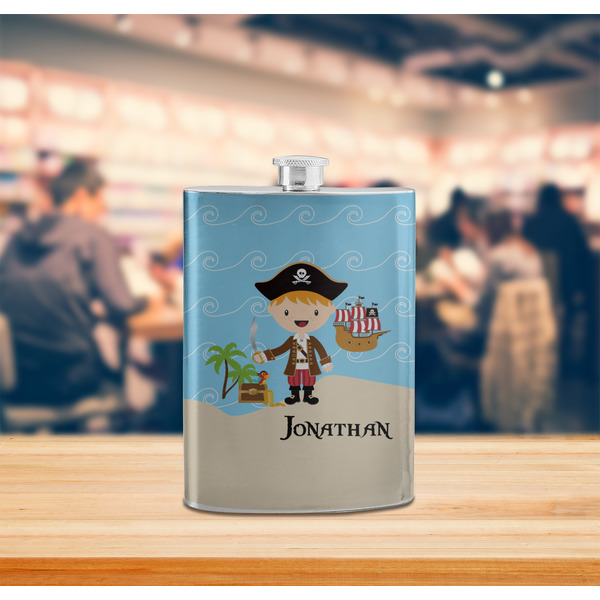 Pirate Scene Stainless Steel Flask - LIFESTYLE 2
