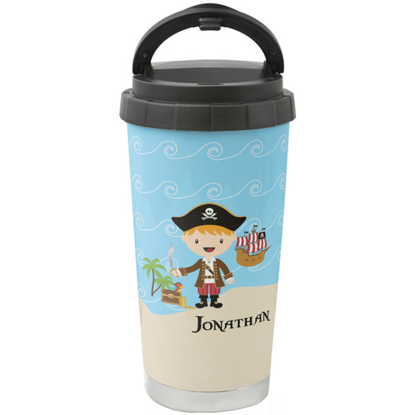 Custom Pirate Scene Stainless Steel Coffee Tumbler (Personalized)