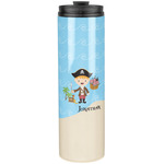 Pirate Scene Stainless Steel Skinny Tumbler - 20 oz (Personalized)