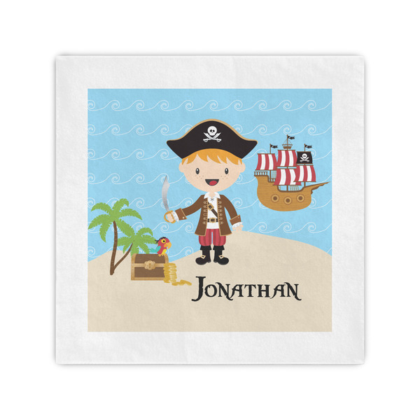 Custom Pirate Scene Standard Cocktail Napkins (Personalized)