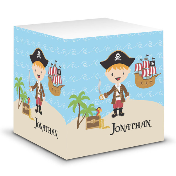 Custom Pirate Scene Sticky Note Cube (Personalized)