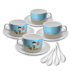 Pirate Scene Tea Cup - Set of 4 (Personalized)
