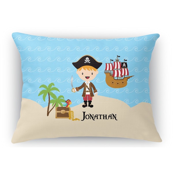 Custom Pirate Scene Rectangular Throw Pillow Case (Personalized)