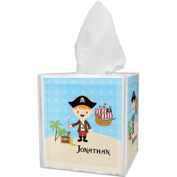 Custom Pirate Scene Tissue Box Cover (Personalized)