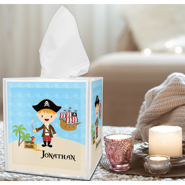 Pirate Scene Tissue Box - LIFESTYLE