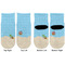Pirate Scene Toddler Ankle Socks - Double Pair - Front and Back - Apvl