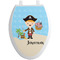 Personalized Pirate Toilet Seat Decal (Personalized)