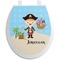 Personalized Pirate Toilet Seat Decal (Personalized)