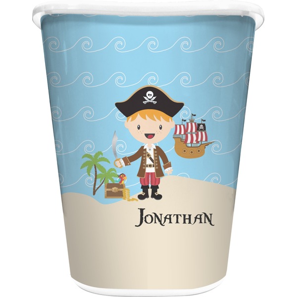 Custom Pirate Scene Waste Basket (Personalized)