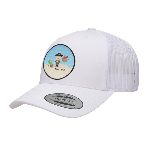 Custom Pirate Scene Trucker Hat - White (Personalized)