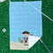 Pirate Scene Waffle Weave Golf Towel - In Context