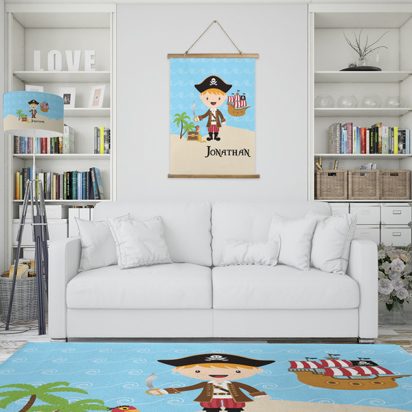 Pirate Scene Wall Hanging Tapestry - Portrait - IN CONTEXT