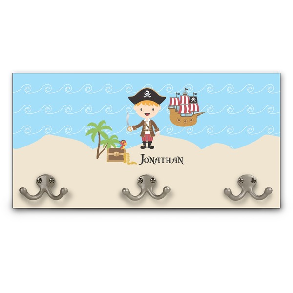 Custom Pirate Scene Wall Mounted Coat Rack (Personalized)