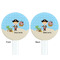 Pirate Scene White Plastic 7" Stir Stick - Double Sided - Round - Front & Back