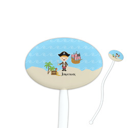 Pirate Scene Oval Plastic Stir Sticks (Personalized)
