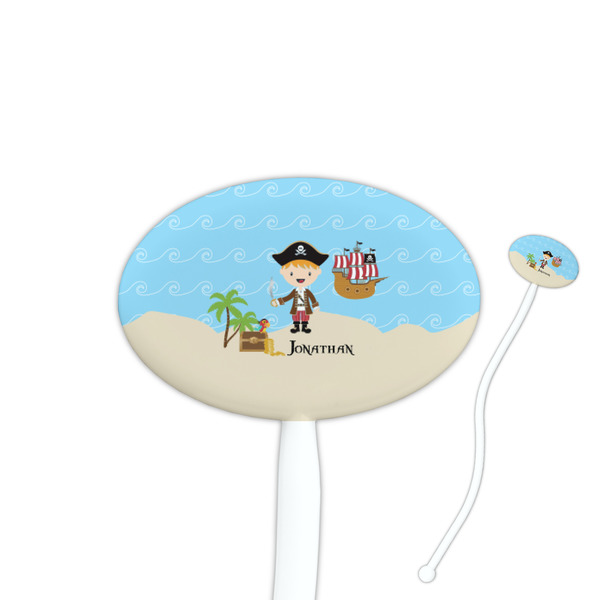 Custom Pirate Scene Oval Stir Sticks (Personalized)