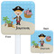 Pirate Scene White Plastic Stir Stick - Double Sided - Approval
