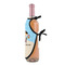 Pirate Scene Wine Bottle Apron - DETAIL WITH CLIP ON NECK