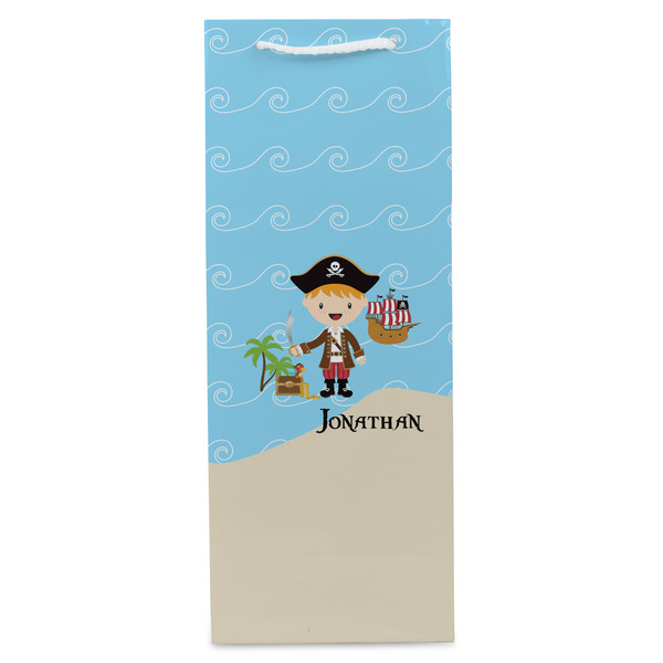 Pirate Scene Wine Gift Bag - Gloss - Front
