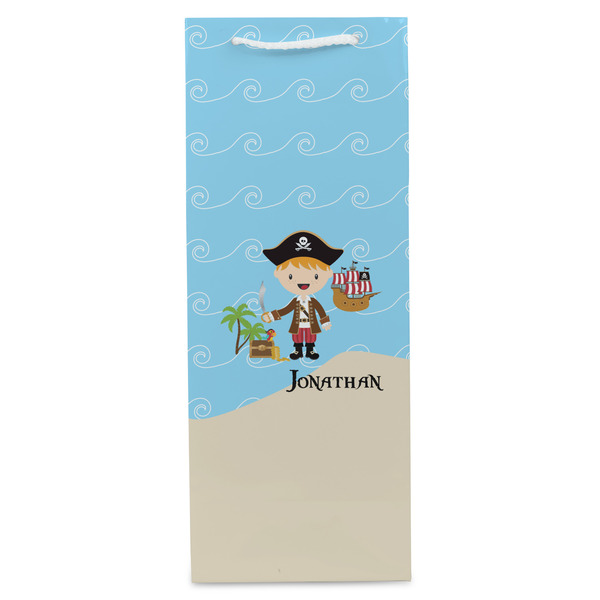 Pirate Scene Wine Gift Bag - Matte - Front
