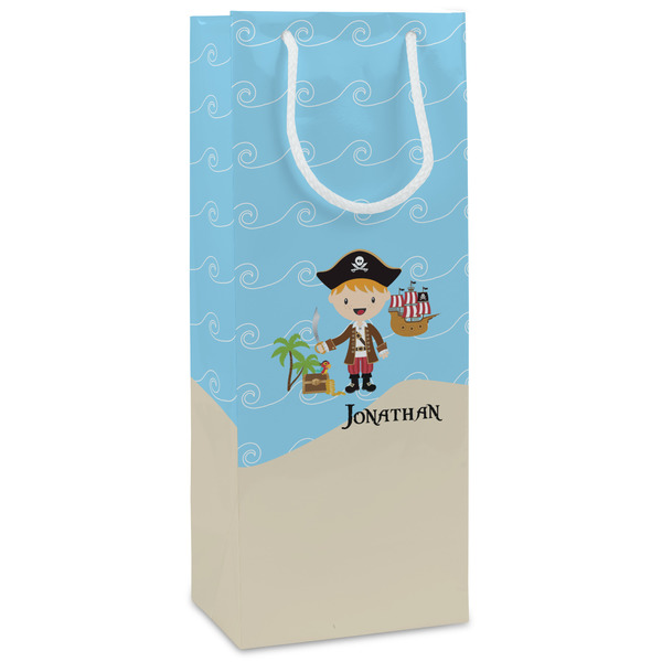 Custom Pirate Scene Wine Gift Bags - Matte (Personalized)