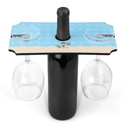 Pirate Scene Wine Bottle & Glass Holder (Personalized)