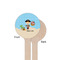Pirate Scene Wooden 6" Stir Stick - Round - Single Sided - Front & Back