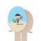 Pirate Scene Wooden Food Pick - Oval - Single Sided - Front & Back