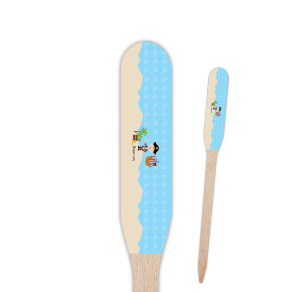 Custom Pirate Scene Paddle Wooden Food Picks - Single Sided (Personalized)