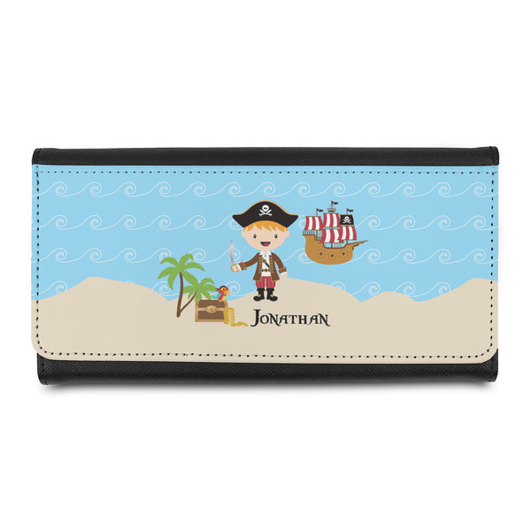 Custom Pirate Scene Leatherette Ladies Wallet (Personalized)