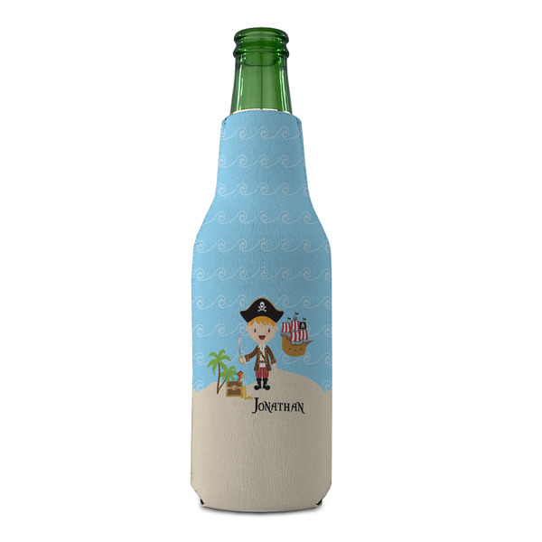 Pirate Scene Zipper Bottle Cooler - FRONT (bottle)