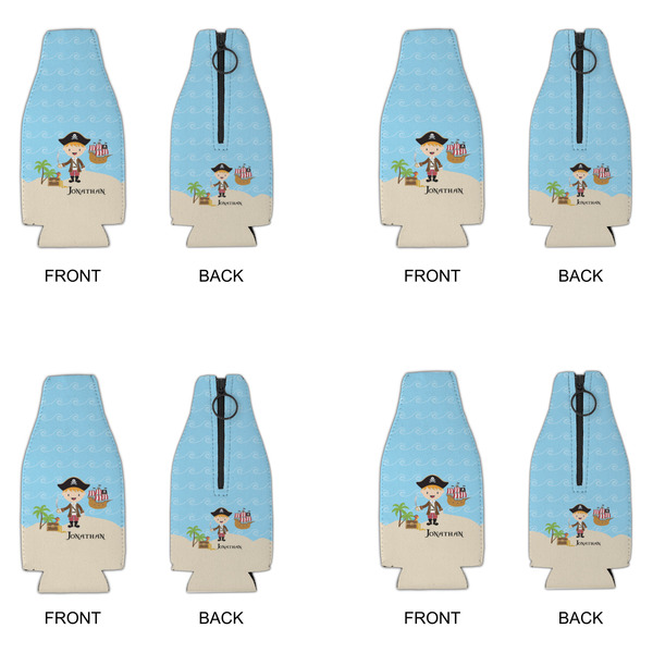 Pirate Scene Zipper Bottle Cooler - Set of 4 - APPROVAL