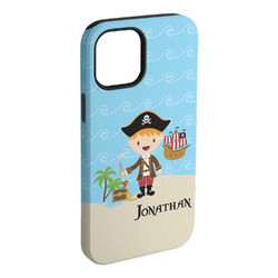 Pirate Scene iPhone Case - Rubber Lined - iPhone 15 Plus (Personalized)