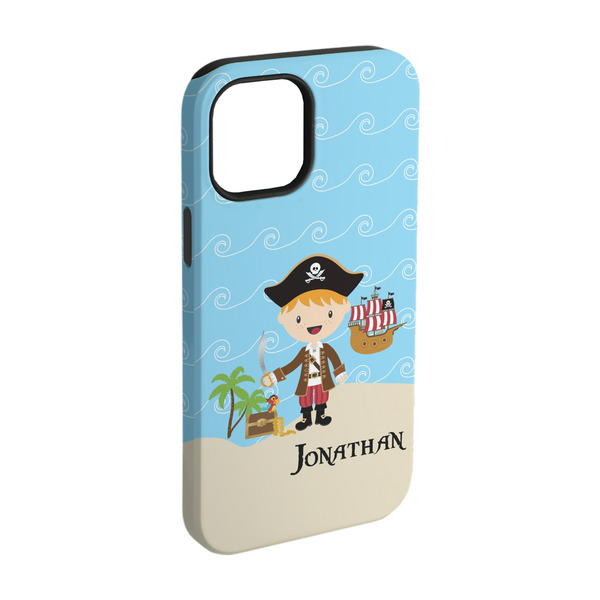Custom Pirate Scene iPhone Case - Rubber Lined - iPhone 15 Pro (Personalized)